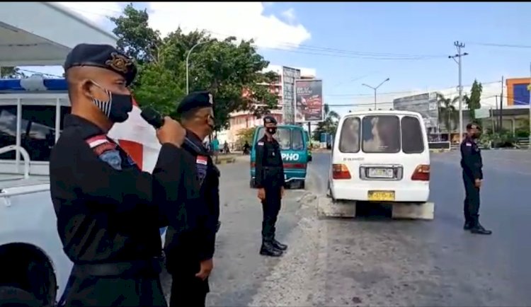 Gelar Patroli PPKM Level IV di Kota Kupang, Satbrimoda NTT Ajak Masyarakat Patuhi Prokes