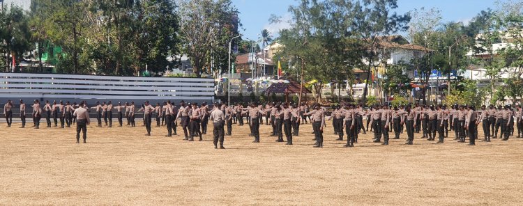 Asah Kemampuan Anggota, Ditsamapta Polda NTT Gelar Latihan Dalmas