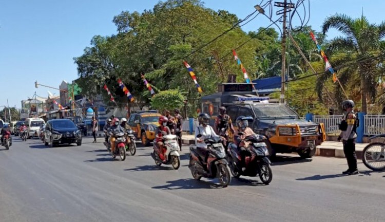 Ditsamapta Polda NTT Gencarkan kegiatan Patroli Beri Imbauan Prokes