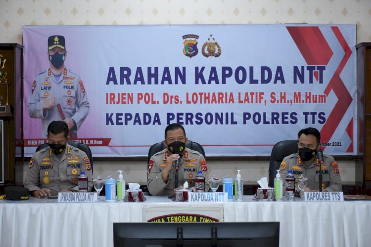 Kapolda NTT Tegaskan kepada Anggota Polres TTS Untuk Selalu Bersyukur dan Laksanakan Tugas Dengan Baik