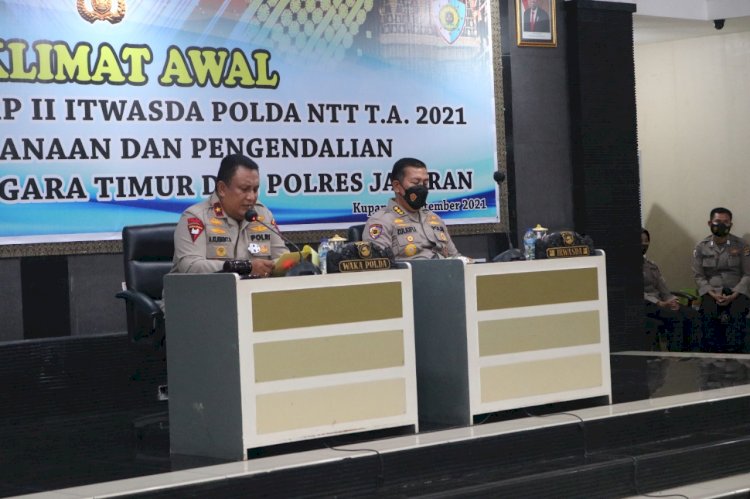 Wakapolda NTT Buka Kegiatan Taklimat Awal Wasrik Tahap II Tahun 2021 Tentang Aspek Pelaksanaan dan Pengendalian