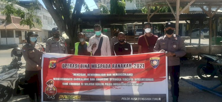 Tim Satgasops Bina Waspada Ranakah 2021 Polda NTT Imbau  Warga  Hati-Hati Paham Radikalisme Sekaligus Imbau Prokes