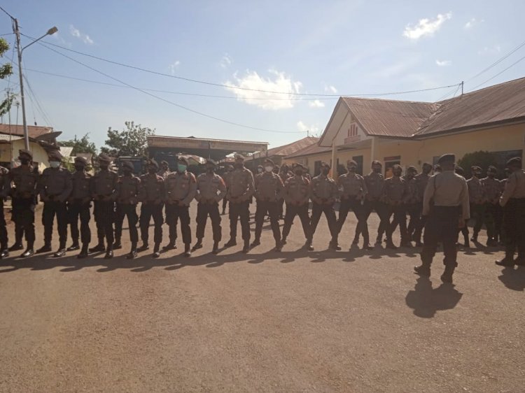 Tingkatkan Kemampuan Personil, Ditsamapta Polda NTT Gelar Latihan Dalmas Awal