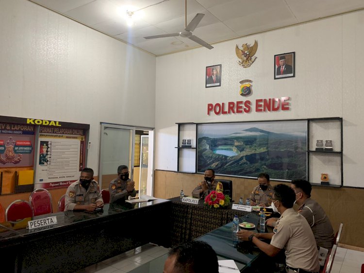 Birorena Polda NTT Supervisi Perencanaan Anggaran dan Capaian Realisasi Anggaran T.A. 2021 di Polres Ende