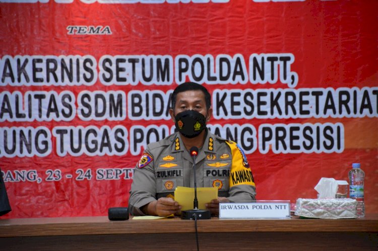 Tingkatkan SDM di Bidang Kesekretariatan Menuju Polri Yang Presisi, Irwasda Polda NTT Buka Resmi Rakernis Setum