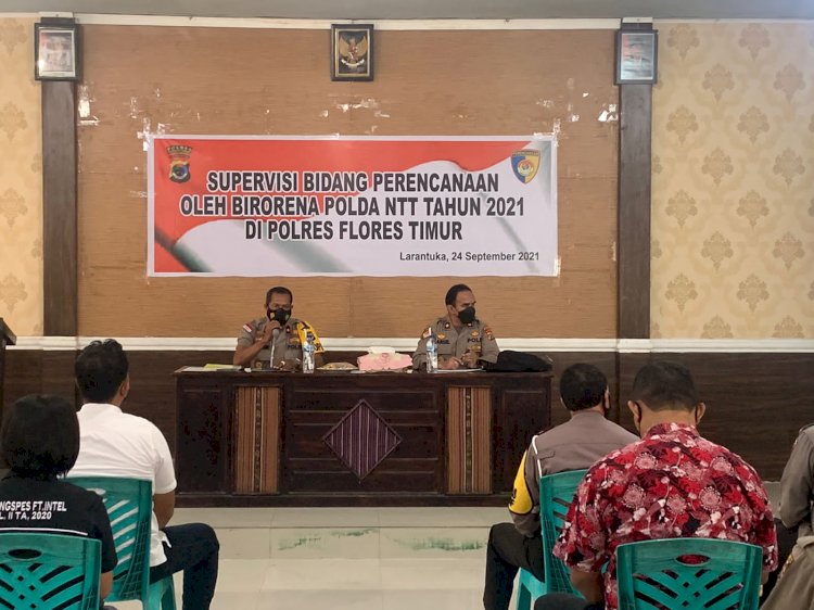 Birorena Polda NTT Gelar Supervisi Perencanaan Anggaran dan Capaian Realisasi Anggaran TA. 2021  di Polres Flores Timur