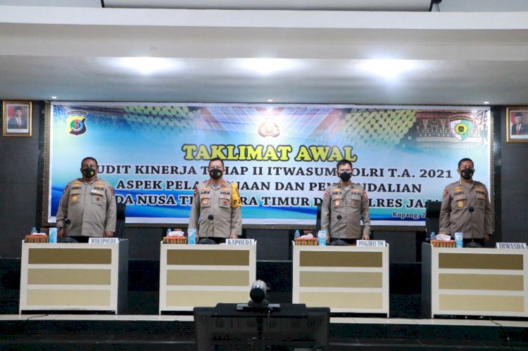 Taklimat Awal Audit Kinerja Tahap II Itwasum Polri, Kapolda NTT : Jadikan Kegiatan ini Sebagai Sarana Evaluasi dan Konsultasi Terhadap Permasalahan yang Dihadapi