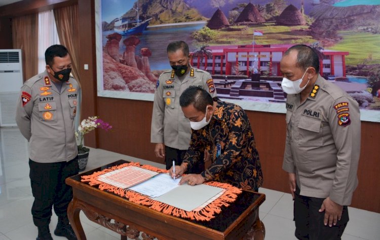 Dalam Rangka Penggulangan Covid-19, Polda NTT Terima Bantuan dari CSR BRI Cabang Kupang