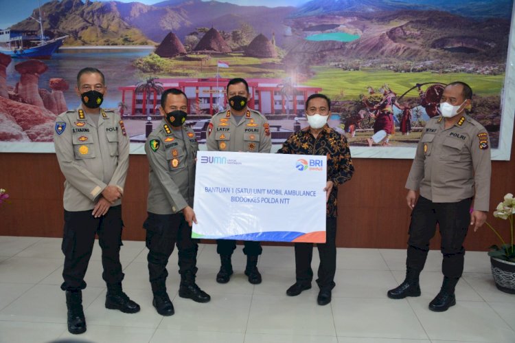 Dalam Rangka Penggulangan Covid-19, Polda NTT Terima Bantuan dari CSR BRI Cabang Kupang