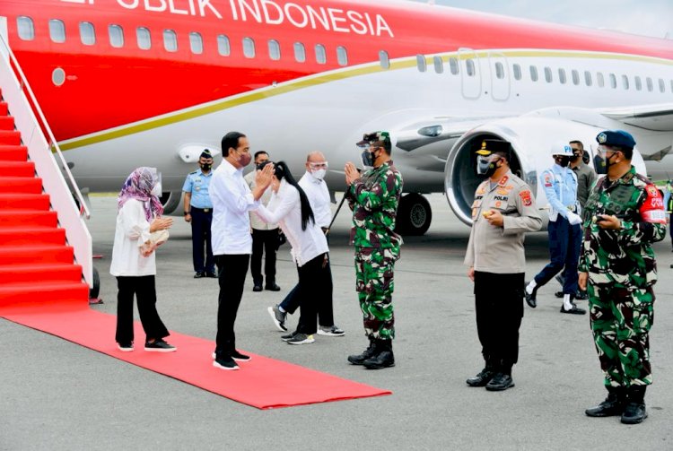 Kunjungi Labuan Bajo, Presiden RI Disambut Kapolda NTT bersama Forkopimda