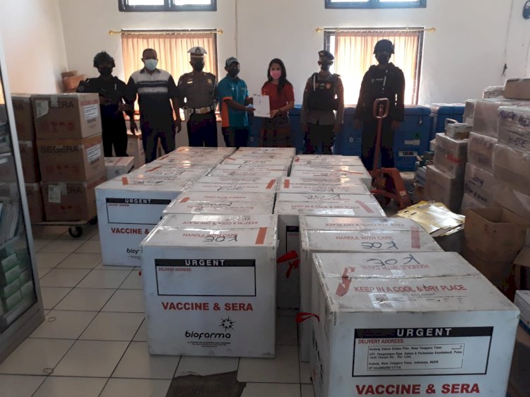 25.760 Vial Az Perancis Tiba di Kupang Siang Ini, Dikawal Ketat Personel Polda NTT