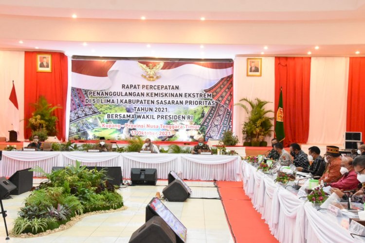 Kapolda NTT Hadiri Rakor Percepatan Penanggulangan Kemiskinan Ekstrem 2021 di NTT Bersama Wakil Presiden RI