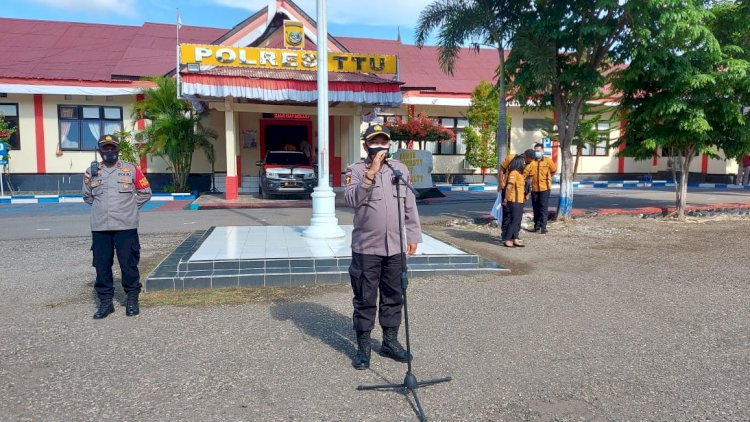 Antisipasi Penyebaran Virus di Lingkungan Polri, Biddokkes Polda NTT Beri Sosialisasi Pencegahan dan Penanganan Covid-19 di Polres TTU