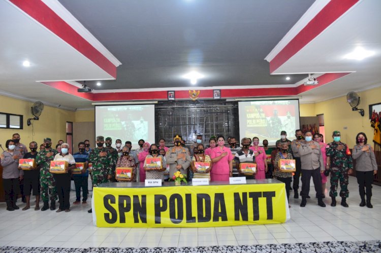 Bakti Sosial Kampus Polri Peduli, SPN Polda NTT Salurkan Paket Sembako dan Pelayanan Vaksin Terhadap Masyarakat