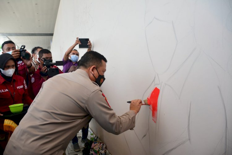 Bhayangkara Mural Festival 2021, Kapolda NTT : Menang Kalah Itu Bukan Tujuan, Tetapi semangat Kebersamaan dan Toleransi Bersama Menjaga Indonesia