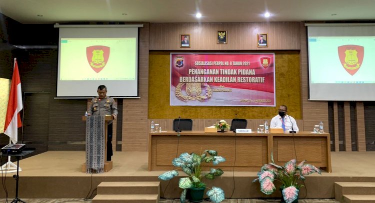 Bidang Hukum Polda NTT Sosialisasikan Perpol No 8 Tahun 2021 tentang Penanganan Tindak Pidana Berdasarkan Keadilan Restoratif kepada Jajaran