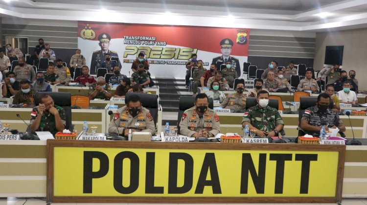 Hadiri Rapat Koordinasi Lintas Sektoral, Kapolda NTT: Pelaksanaan Ops Lilin 2021 Berpedoman pada Jukrah Pemerintah Pusat