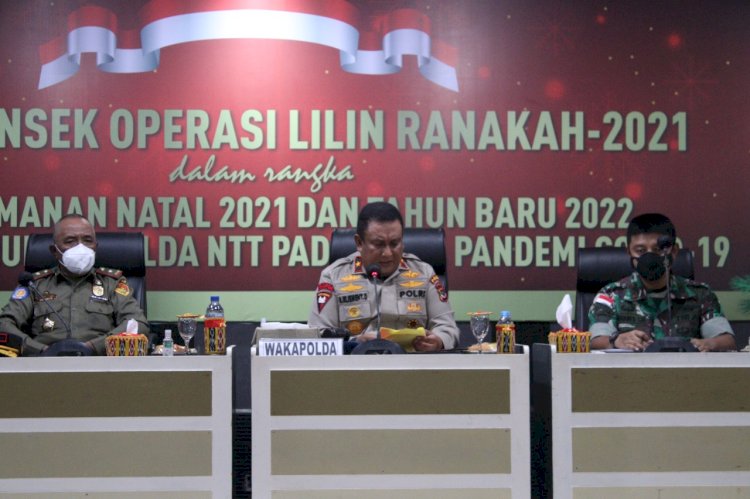 Pengamanan Natal dan Tahun Baru, Wakapolda NTT Pimpin Rakor Lintas Sektoral Operasi Lilin Ranakah 2021