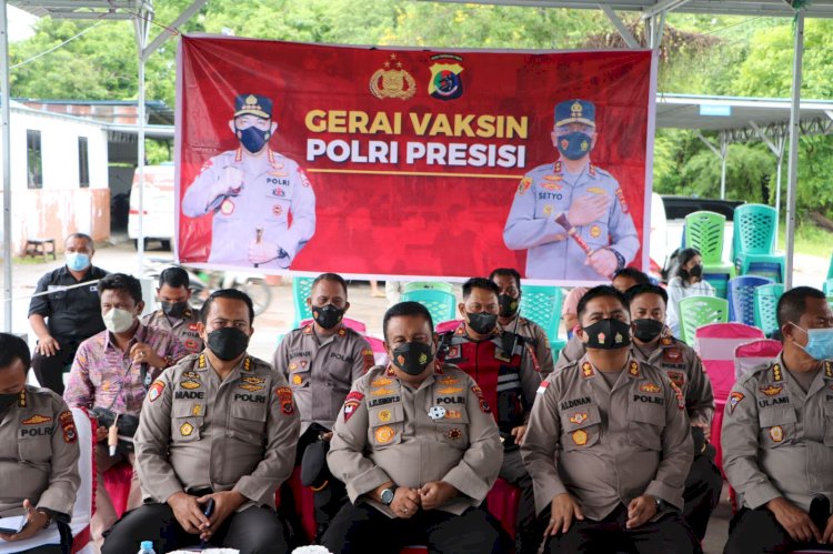 Wakapolda NTT Tinjau Pelaksanana Vaksinasi di Gerai Vaksinasi Presisi Polres Kupang