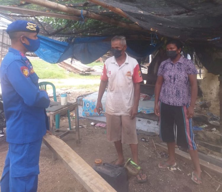 Antisipasi Cuaca Buruk, Personel Ditpolairud Polda NTT Imbau Warga Pesisir Belu Berhati-Hati Saat Melaut