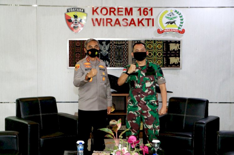 Kapolda NTT dan Danrem 161/WS Kupang Pastikan Siap Bersinergi Tangani Covid 19 di NTT