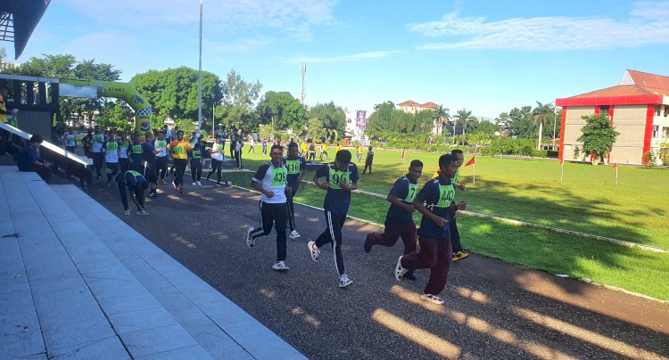 Tes Kemampuan Fisik di Tengah Pendemi Covid-19, Lima Satker Polda NTT Ikut TKJ dan Beladiri Polri