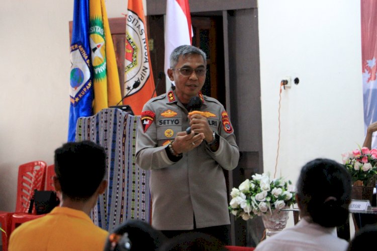 Narasumber di Kegiatan Temu Daerah BEM Nusantara NTT, Kapolda Minta Para Mahasiswa Sadar dan Patuh Hukum