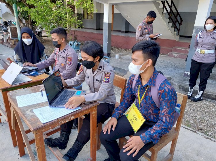 1.894 Casis Bintara Polri Polda NTT Jalani Facematching Sebelum Ujian Akademik