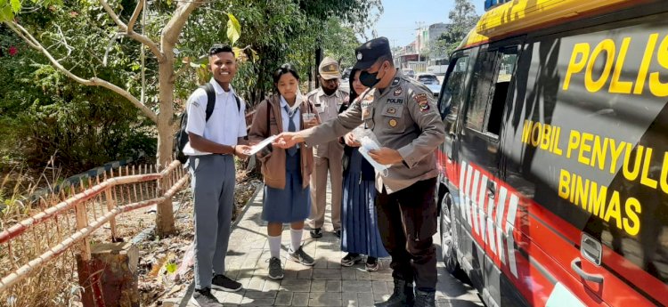 Upaya Preemtif terus dilakukan Personel Ditbinmas Polda NTT dalam Penanganan Penyebaran Covid-19