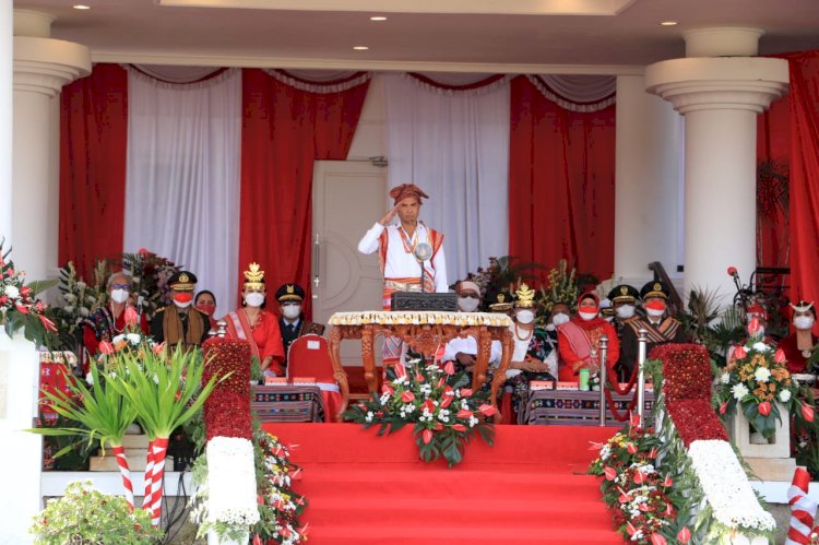 Kapolda NTT Bersama Forkopimda Hadiri Upacara Hari Ulang Tahun Ke-77 Republik Indonesia