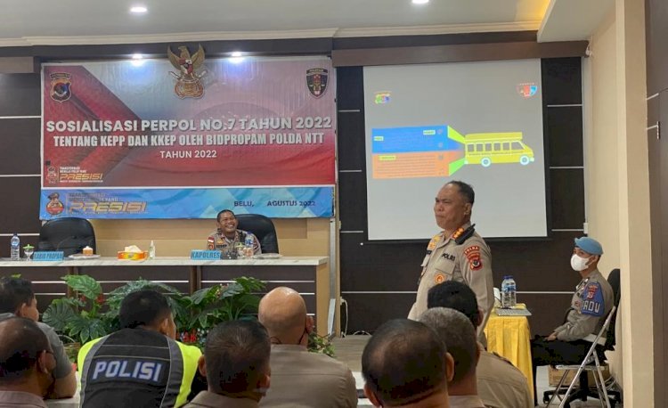 Implementasi Program Prioritas Kapolri, Bidpropam Polda NTT Sosialisasi Perpol Nomor 7 Tahun 2022 di Polres Belu