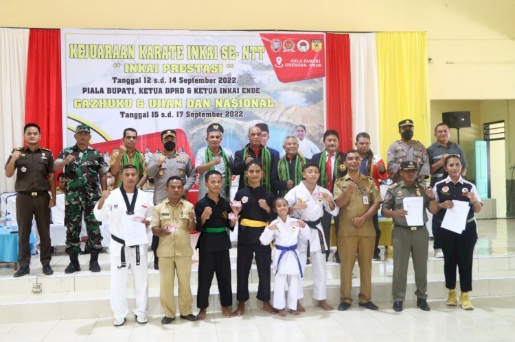 Kapolres Ende Hadiri Pembukaan Kejuaraan Karate Inkai Se - NTT