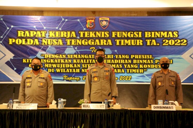 Buka Rakernis Fungsi Binmas, Wakapolda NTT : Jadikan Kegiatan Hari Ini Sebagai Sarana  Intropeksi dan Evaluasi Kinerja