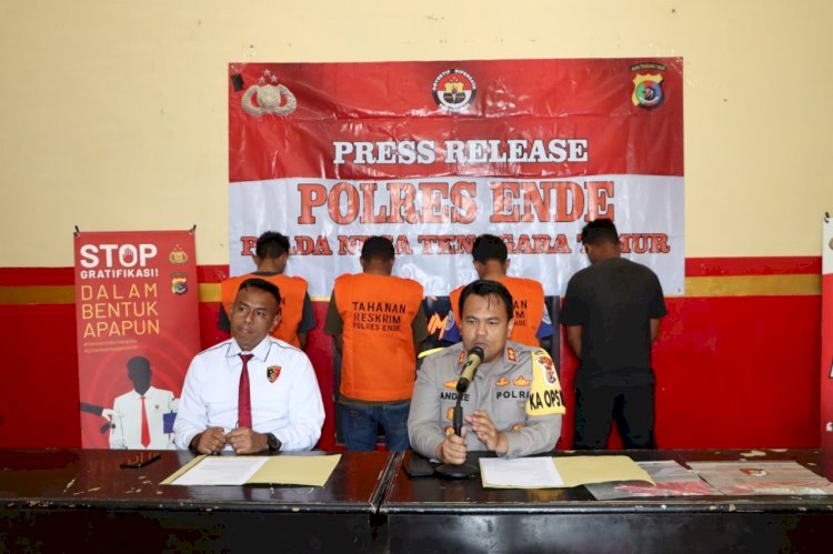 Polres Ende Gelar Press Release Perkara Penyalagunaan Pengangkutan dan/atau Niaga Bahan Bakar Minyak Yang Disubsidi Pemerintah