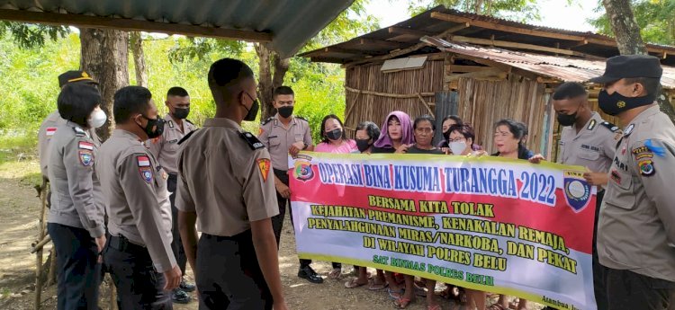 Gandeng SIswa Latja SPN, Satgas Ops Bina Kusuma Polres Belu Ajak Masyarakat Jauhi Penyakit Masyarakat