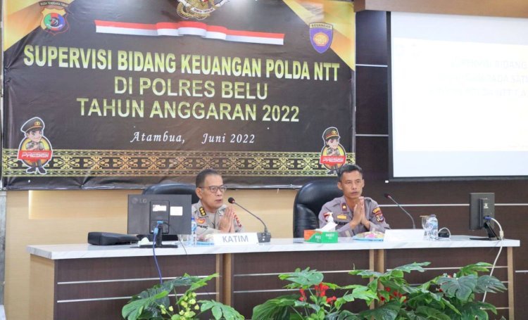 Polres Belu Terima Kunjungan Kerja Tim Supervisi Bidang Keuangan Polda NTT TA.2022