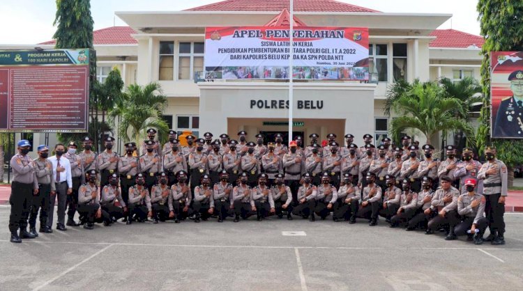 Latihan Kerja Selesai, Polres Belu Lepas Siswa Diktukba T.A 2022 SPN Polda NTT