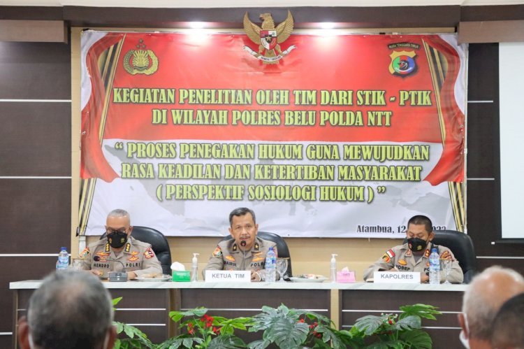 Wujudkan Penegakan Hukum yang Berkeadilan untuk Masyarakat, Tim STIK Lemdiklat Polri Lakukan Penelitian di Polres Belu