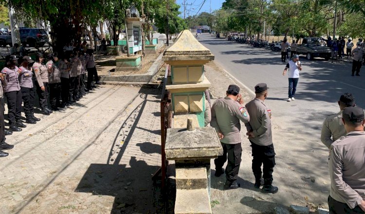 Ratusan Personil Polres Belu Amankan Aksi Damai Jilid 2 Forum Solidaritas Masyarakat Peduli Keadilan