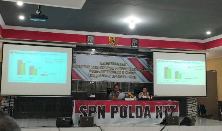 Birorena Polda NTT Selenggarakan Rapat Monev Pelaksanaan Program Anggaran Polda NTT Triwulan III T.A. 2022