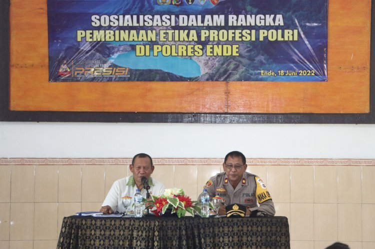 Bid Propam Polda NTT Sosialisasikan Pembinaan Etika Profesi Polri Kepada Personel Polres Ende