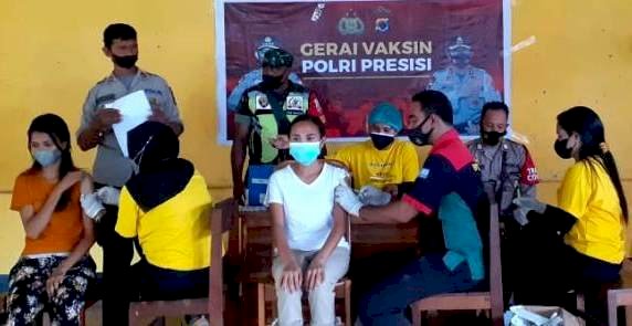 Gempur Percepatan Vaksinasi, Polres Flotim Lakukan Vaksinasi Didua Titik