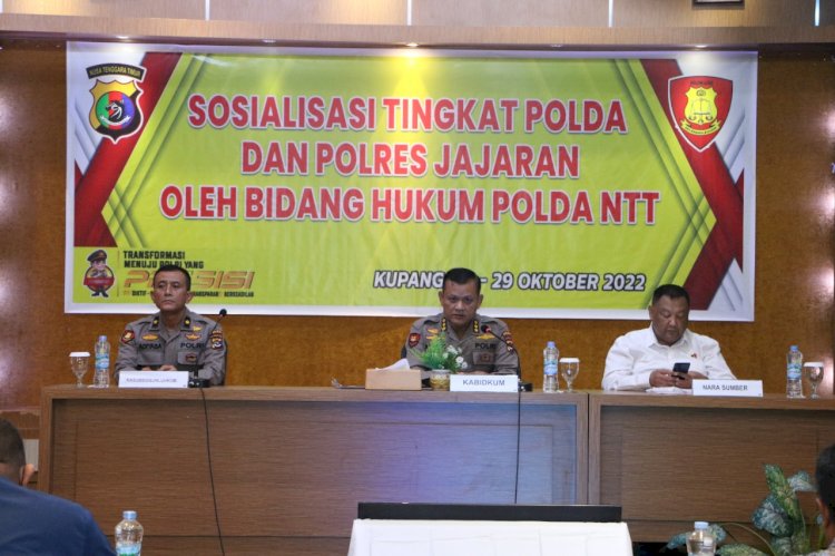 Kabidkum Polda NTT Buka Kegiatan Pelatihan dan Sosialisasi Hukum Tingkat Polres dan Jajaran Polda NTT