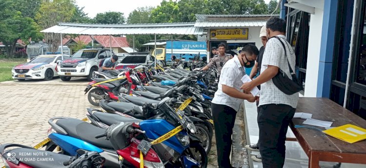 Satlantas Polres Mabar Limpahkan Kasus Motor Bodong kepada Satreskrim