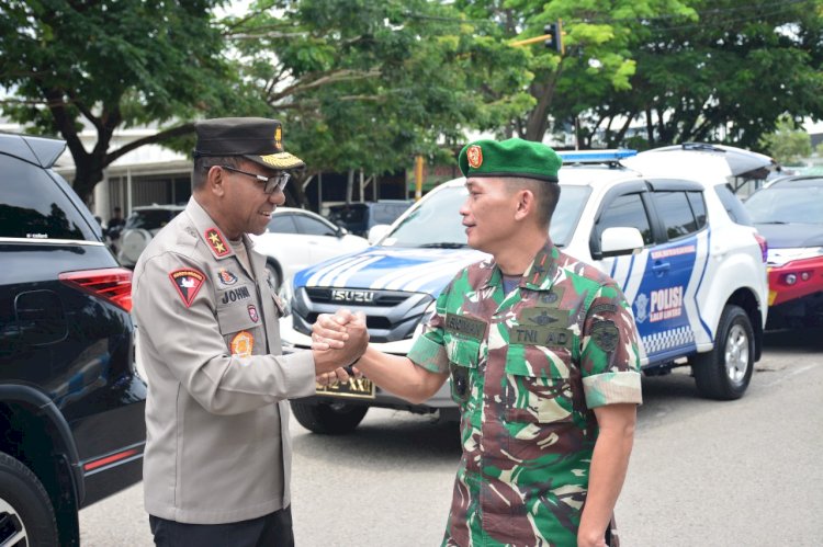 Tingkatkan Sinergitas dan Kerjasama, Kapolda NTT Kunjungan Silaturahmi ke Danrem 161/WS Kupang