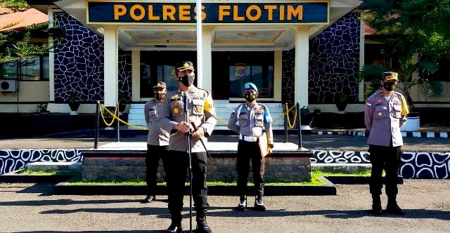 Pimpin Apel Pagi, Kapolres Flotim : Jangan Apatis dan Cuek Terhadap Pelanggaran