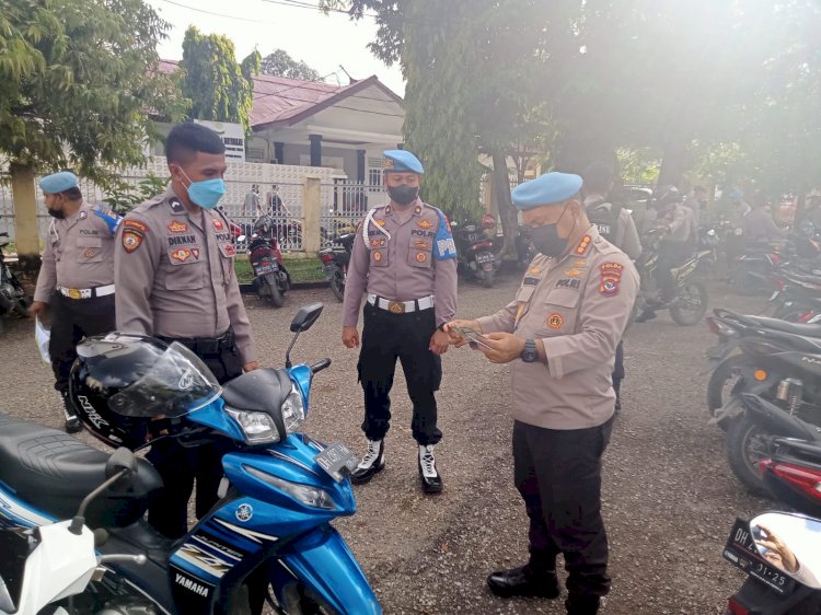 Tegakkan Disiplin Anggota, Bidpropam Polda NTT Gelar Pemeriksaan Kelengkapan Bermotor