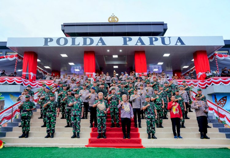 Panglima TNI dan Kepala Staf Resmikan Polda Papua Baru, Kapolri: Wujud Sinergitas Makin Kokoh