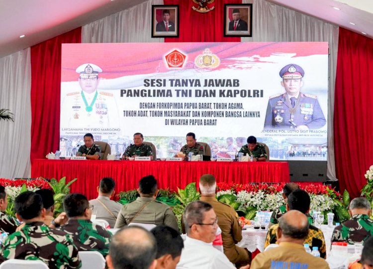 Silaturahmi Bareng Masyarakat di Papua Barat, Kapolri: TNI-Polri Solid dan Siap Kawal Program Pemerintah