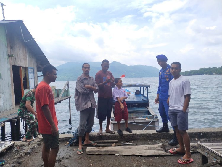 Sat Polair Gelar Patroli Sambang di Wilayah Pesisir Pantai Buono